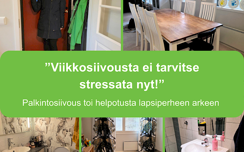 Kotisiivouksella helpotusta lapsiperheen arkeen